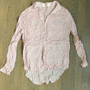Cloth & Stone Light Pink Floral Blouse